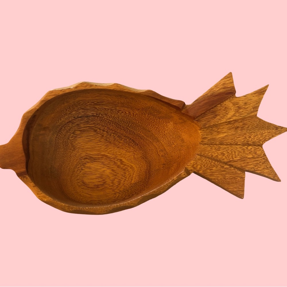 Vintage 80s Kamani Wood Bowl Philippines.  Measurements are in the pictures.